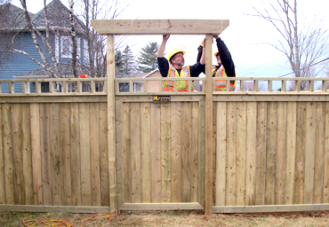 Wood fence